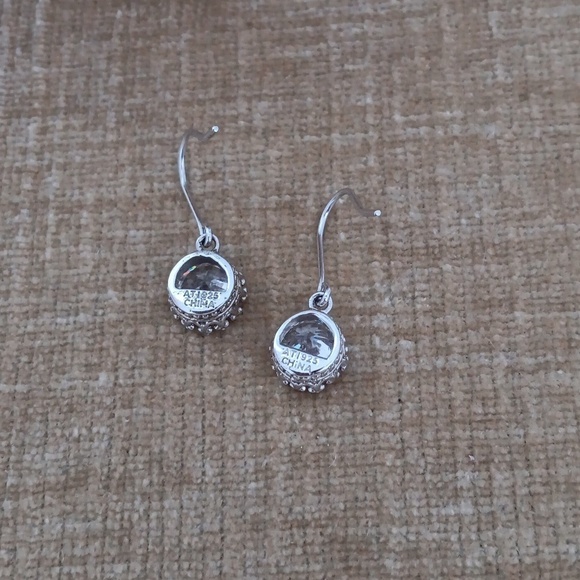 Sparkly Rhinestone Silver Hook Style Earrings - Picture 2 of 6